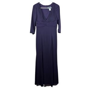 alex evenings blue velvet dress Alex Evenings Claudia Velvet Sheath Dress Imperial / 10